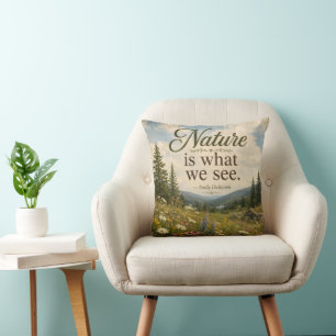 Coussin La nature est ce que nous voyons Prairie rustique