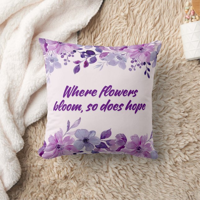 Coussin Là où les fleurs poussent l'oreiller (Couverture)