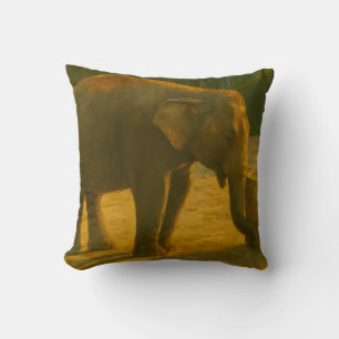 Coussin La paire d'éléphants dans le cadre du sanctuaire