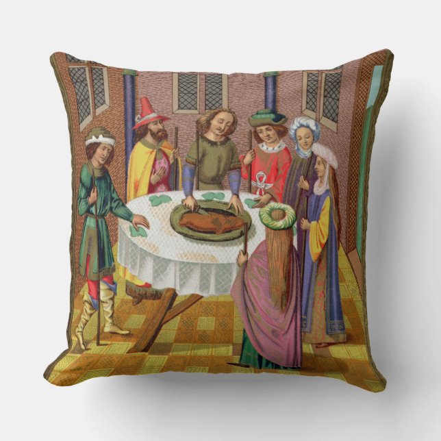 Coussin La pâque des juifs, télécopie d'un XVème siècle MI (Recto)