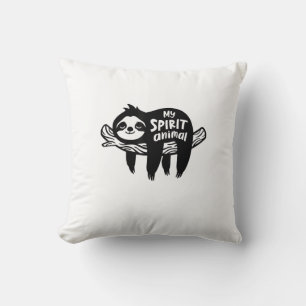 Coussin La paresse est mon animal spirituel Chillin Lazy I