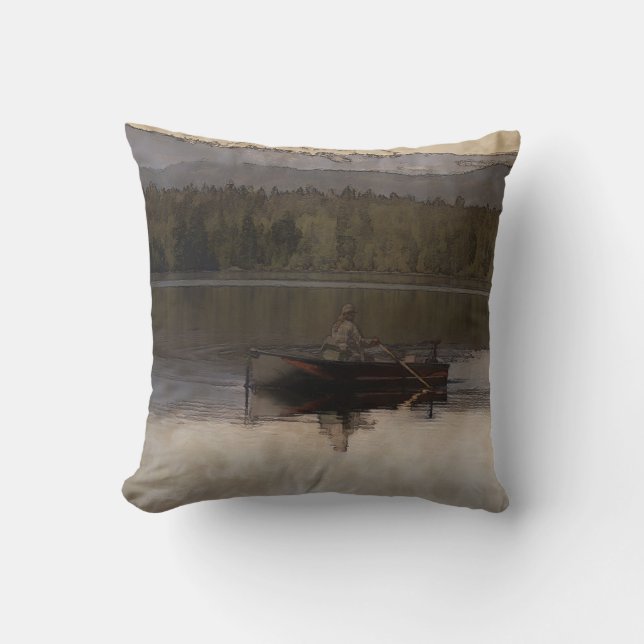 Coussin La pêche au silence (Recto)