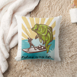 Coussin la pêche est ma vie