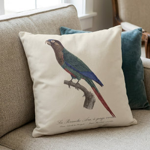 Coussin La Perruche Ara, à gorge variée 