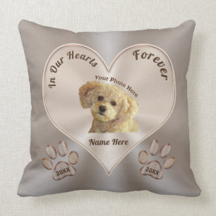 Coussin La photo personnalisent des condoléances pour la
