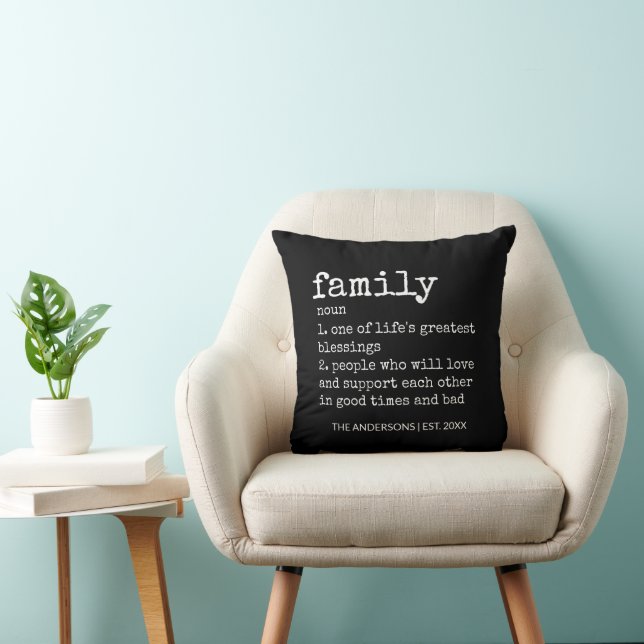 Coussin La plus grande bénédiction de la vie familiale mod (Chaise)