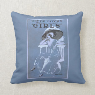 Coussin La plus grande comédie de Clyde Fitch, théâtre 