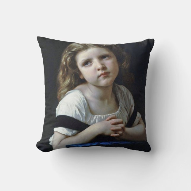 Coussin La Prière, Bouguereau (Recto)