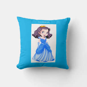 Coussin La princesse lance l'oreiller. Nom personnalisé.