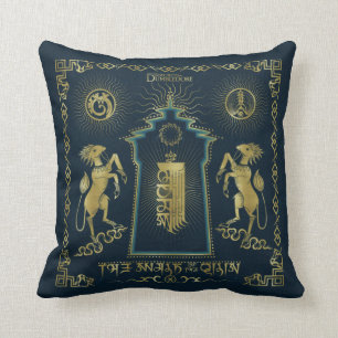 Coussin La promenade de la Tapisserie de la tour dorée Qi