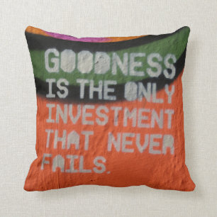 Coussin La qualité est le seul investissement qui n'écho