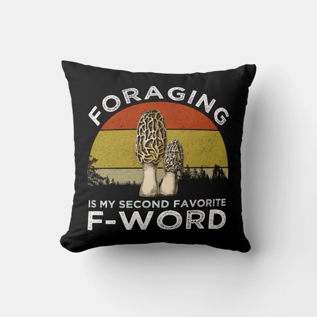 Coussin La recherche de nourriture est mon deuxième F-Word (Recto)