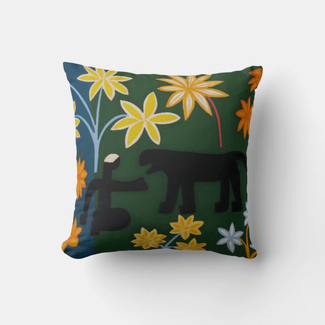 Coussin La rencontre avec la panthère 2006 (Recto)