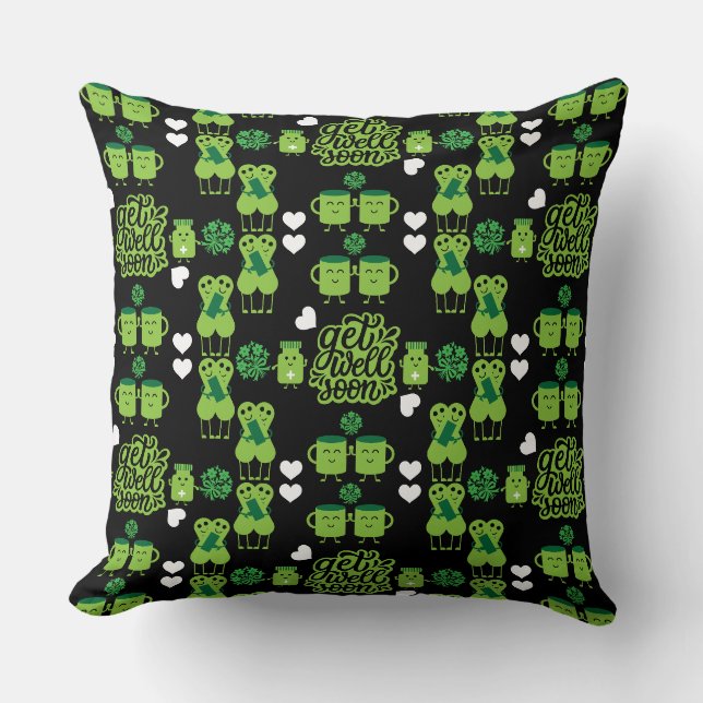 Coussin La reprise de la santé se porte bien bientôt (Recto)