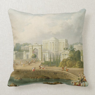 Coussin La résidence britannique à Hyderabad en 1813, de V