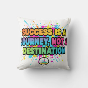 Coussin La réussite est un voyage Design de citation motiv
