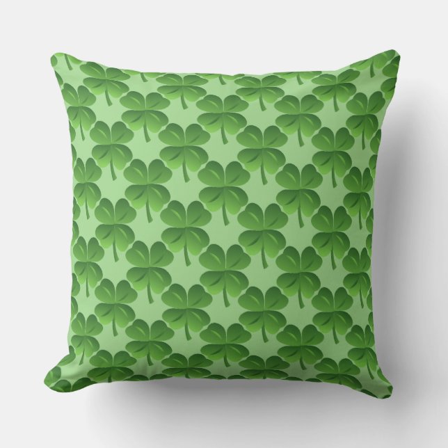 Coussin la Saint-Patrick Lucky Shamrocks (Recto)