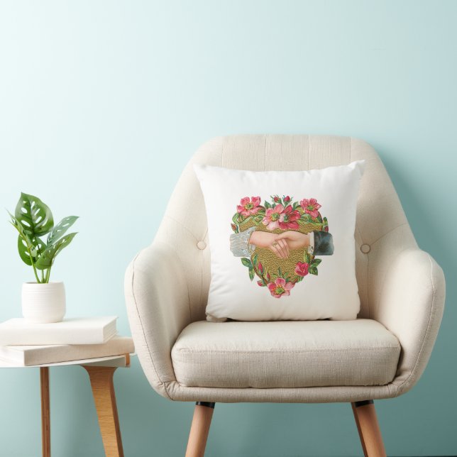 Coussin La Saint-Valentin victorienne, Mains anciennes ave (Chaise)