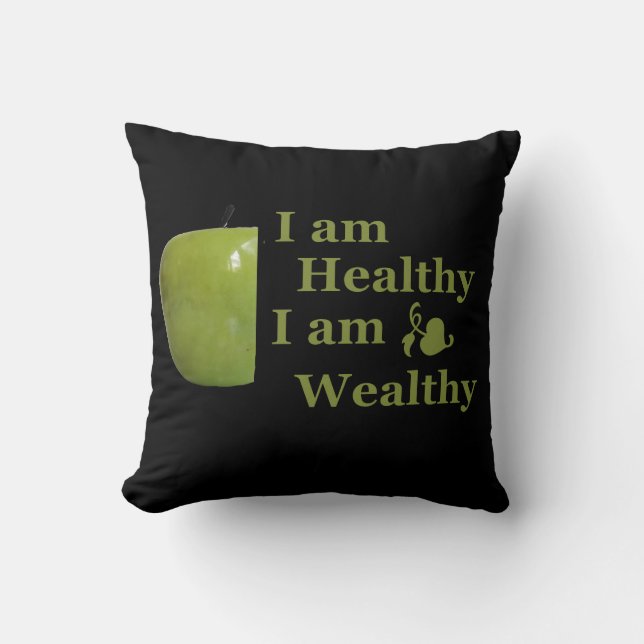 Coussin La santé, c'est la motivation de la richesse, c'es (Recto)