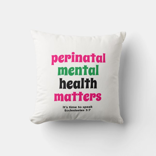 Coussin La santé mentale périnatale est importante (Recto)