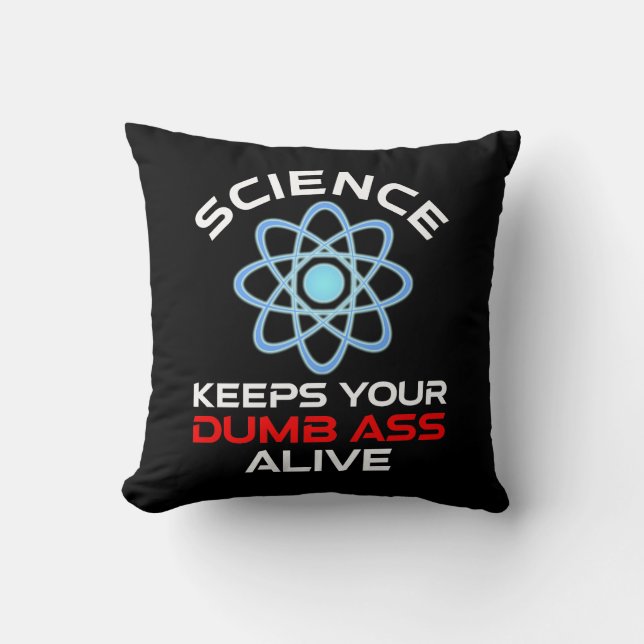 Coussin La Science Garde Vivante Votre Bande-Nue (Recto)