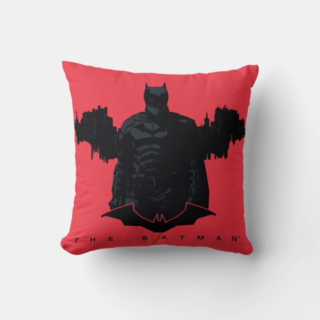 Coussin La silhouette de Batman Gotham (Recto)