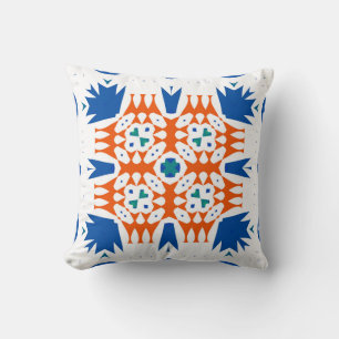 Coussin La talavera mexicaine traditionnelle ornée. Main d
