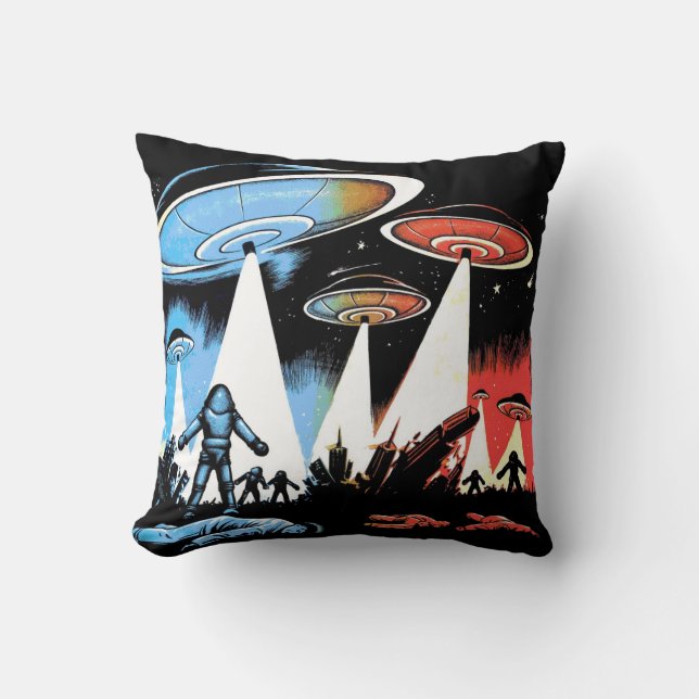 Coussin La terre contre l'UFO (Recto)