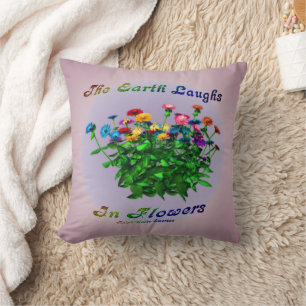 Coussin La Terre Rire Dans Les Fleurs Citation Inspiration