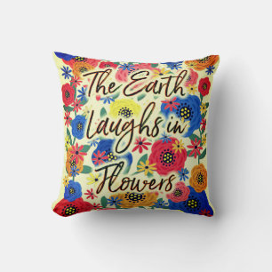 Coussin La Terre rit dans les fleurs