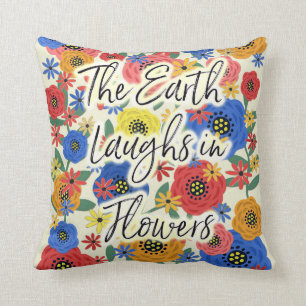 Coussin La Terre rit dans les fleurs