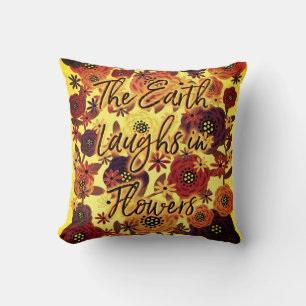 Coussin La Terre rit de fleurs