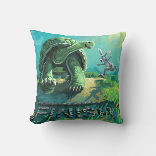 Coussin La tortue et l'art du lièvre (Recto)