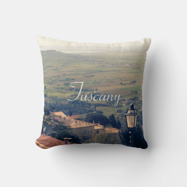 Coussin La Toscane. L'Italie. Cortona (Recto)