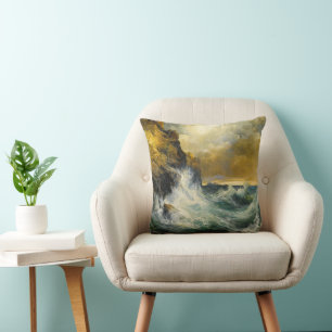 Coussin La vague de reproduction par Moran, 1909