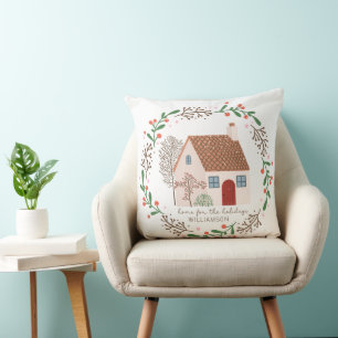 Coussin La verdure et les baies rouges Accueil pour les va