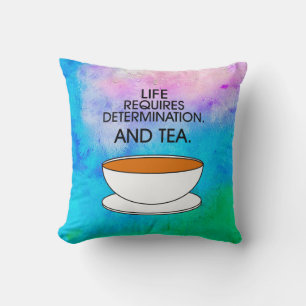 Coussin La vie artistique exige de la détermination + cita