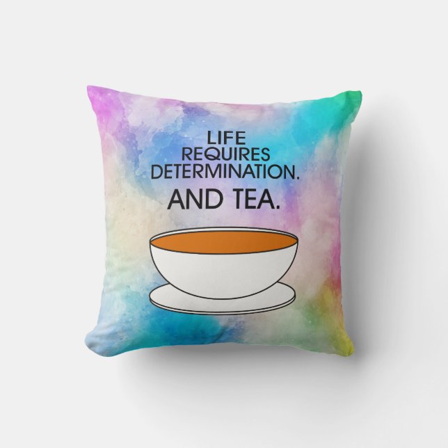 Coussin La Vie Artistique Nécessite Détermination + Citati (Recto)