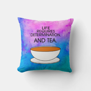 Coussin La Vie Artistique Requiert Détermination + Citatio