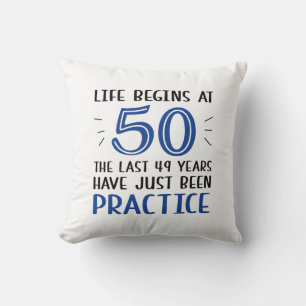 Coussin La Vie Commence À 50 Ans