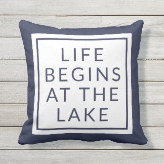 Coussin La Vie Commence Au Lac