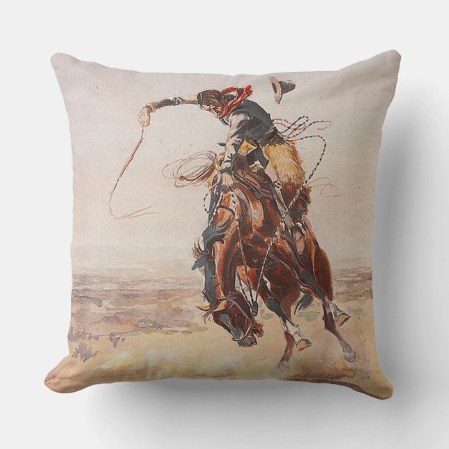 Coussin La vie de cowboy de PIÈCE EN T (Recto)