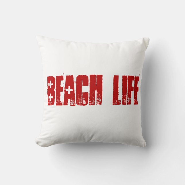 Coussin La vie de plage (Recto)