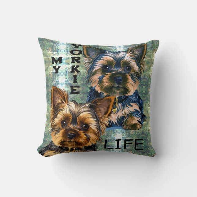 Coussin La vie de Yorkie (Recto)