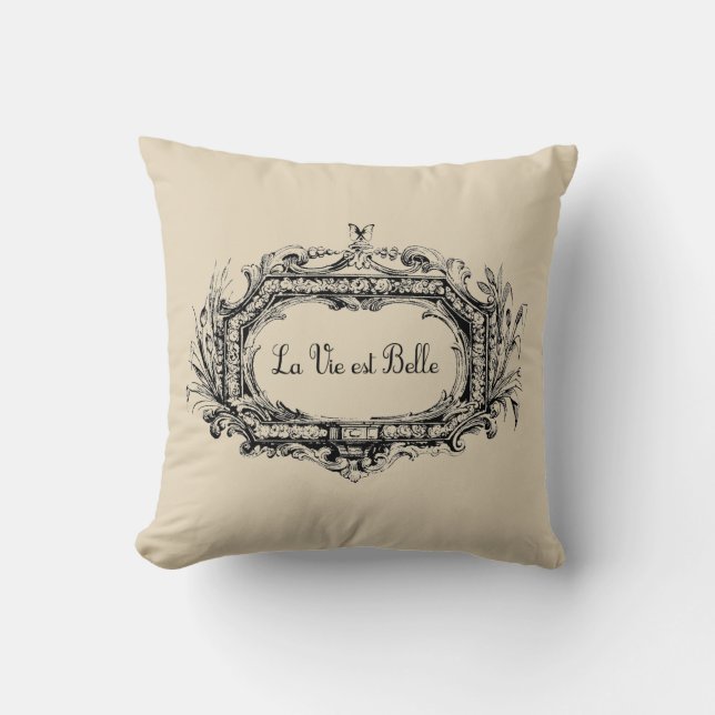 Coussin La vie est belle ferme française Jeu d'oreiller (Recto)