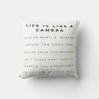 Coussin La vie est comme une caméra