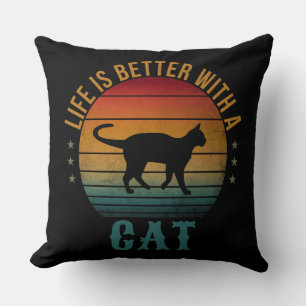 COUSSIN LA VIE EST MIEUX AVEC UN CHAT