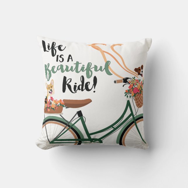 Coussin La vie est une belle balade (Recto)