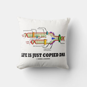 Coussin La vie n'est que l'ADN copié Humour de biologie mo