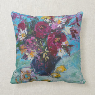 Coussin La vie toujours avec la tasse de thé 2013